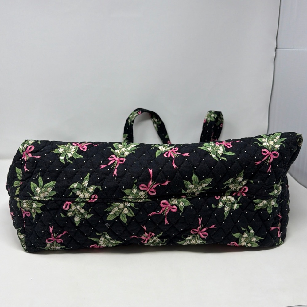 Vera Bradley New Hope Breast Cancer Vintage Tote Black Pink Green READ - Picture 4 of 15